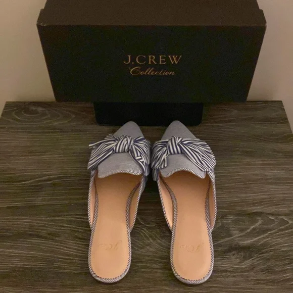 Brand new J crew women’s Bow tie slides - Picture 4 of 9